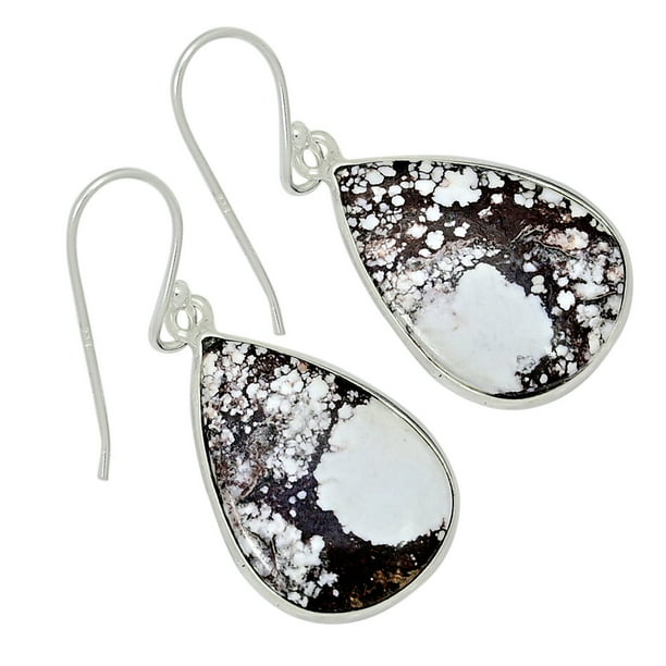 "Tree of Life" earrings crystal,howlite/sterling silver earring hook